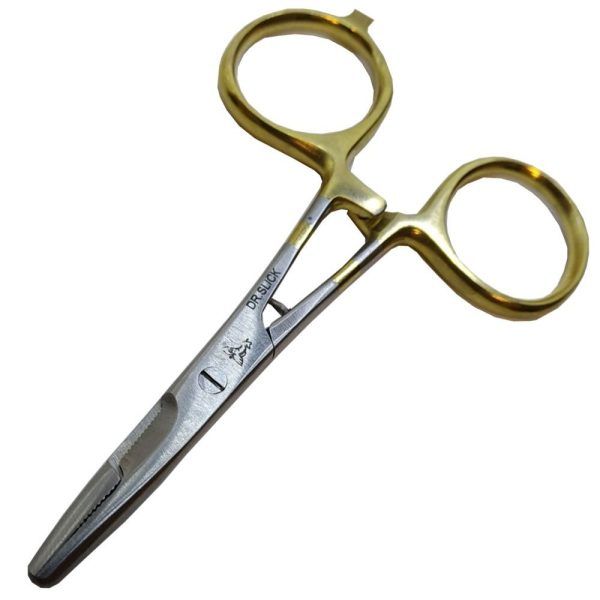 thumbnail interactive-video image 1 of Dr Slick C4B Black Forceps – 4 Inch Straight Clamps, Fly Fishing, New 2025 Stock 1 of 3