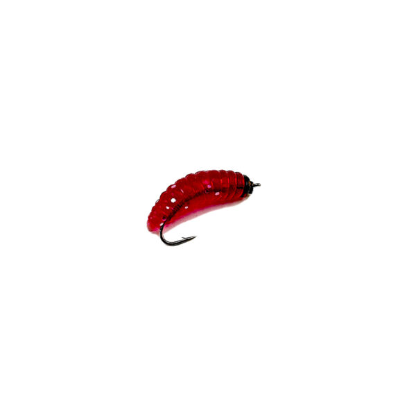 FlyPhantom Squirmy San Juan Worm anillado 10 pcs Rojo - Imagen 2
