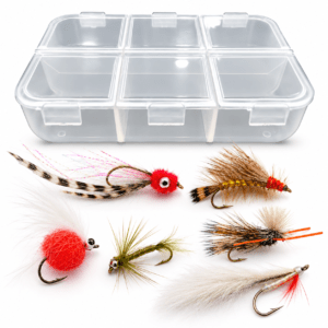 Combo moscas x 6 + Caja #B04